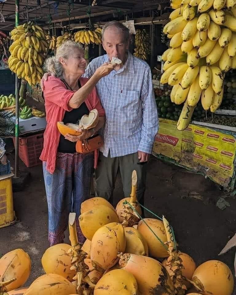 Couple at Local Fruit Market