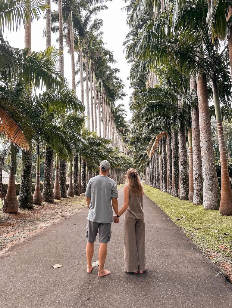 Couple on Palm Tree Avenue