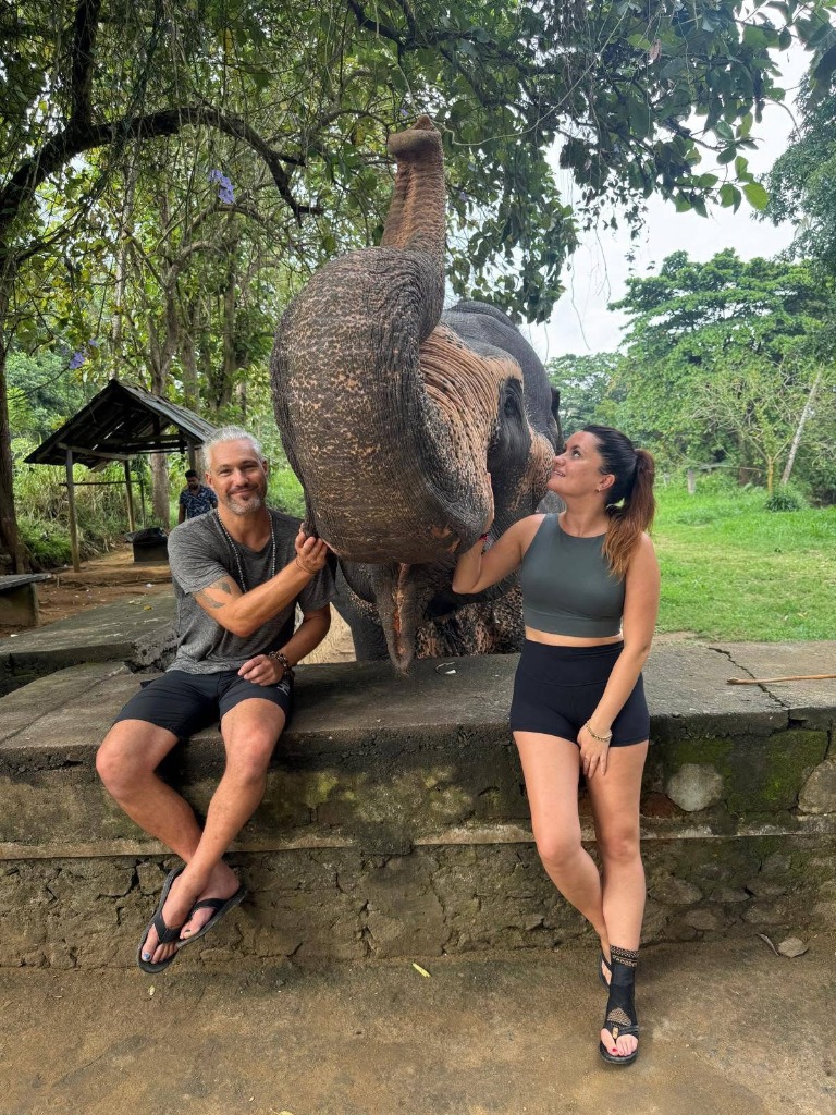 Couple with Elephant