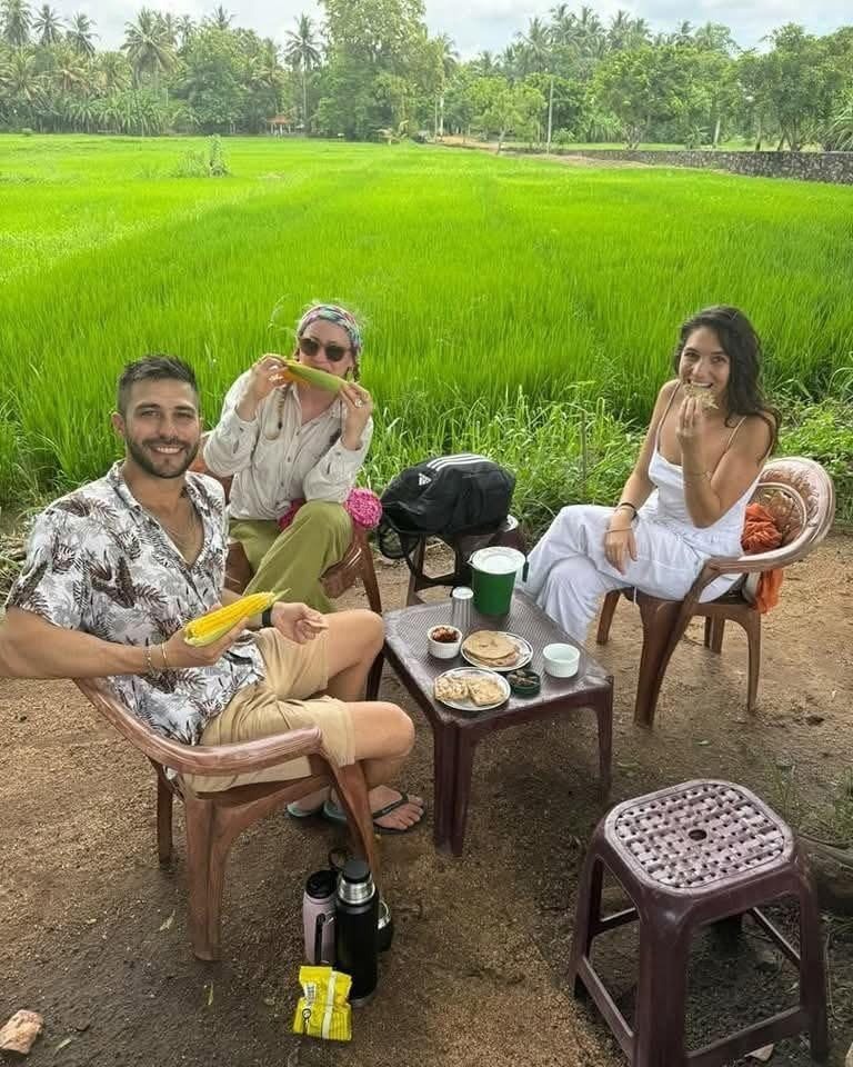 Breakfast by Rice Fields