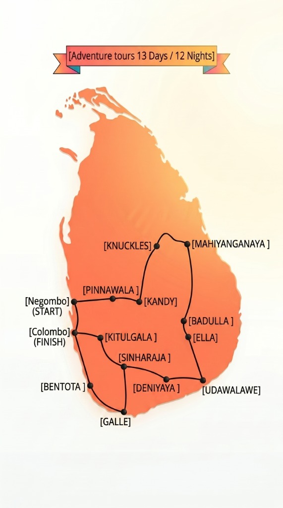 Secrets of Lanka Route Map